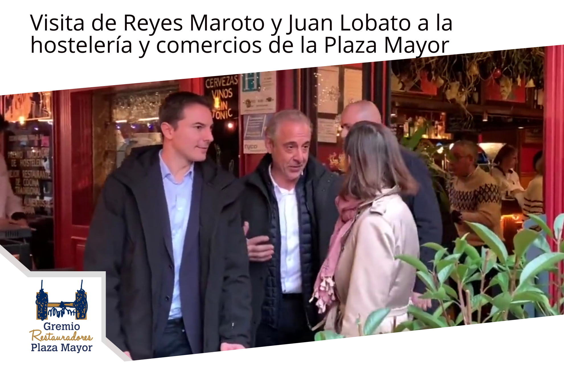 visita de la ministra Reyes Maroto a la Plaza Mayor de Madrid